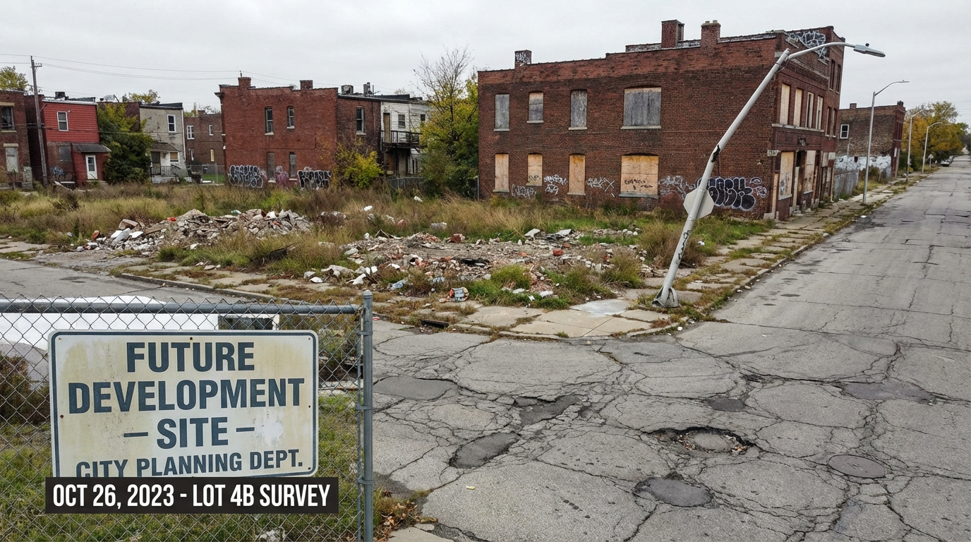 Gray sedan in parking area before AI background replacement